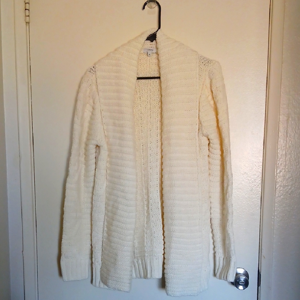 Oriana Open Cream Cardigan Size M
